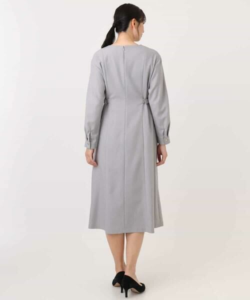 OFUON / オフオン ロング・マキシ丈ワンピース | ウールライクベルトデザインワンピース/洗える/WEB限定サイズあり | 詳細13
