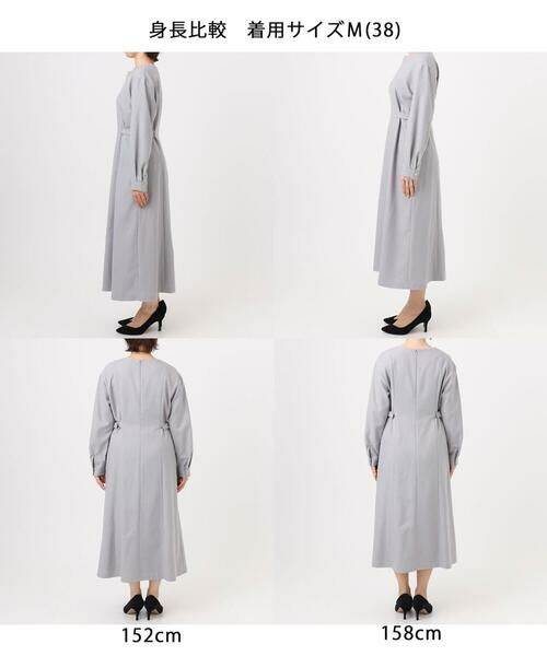 OFUON / オフオン ロング・マキシ丈ワンピース | ウールライクベルトデザインワンピース/洗える/WEB限定サイズあり | 詳細24