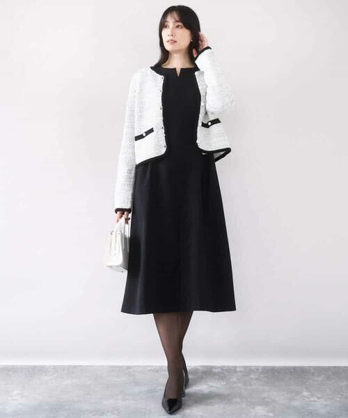 OFUON / オフオン ロング・マキシ丈ワンピース | ウールライクベルトデザインワンピース/洗える/WEB限定サイズあり | 詳細6