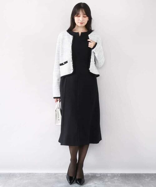 OFUON / オフオン ロング・マキシ丈ワンピース | ウールライクベルトデザインワンピース/洗える/WEB限定サイズあり | 詳細7