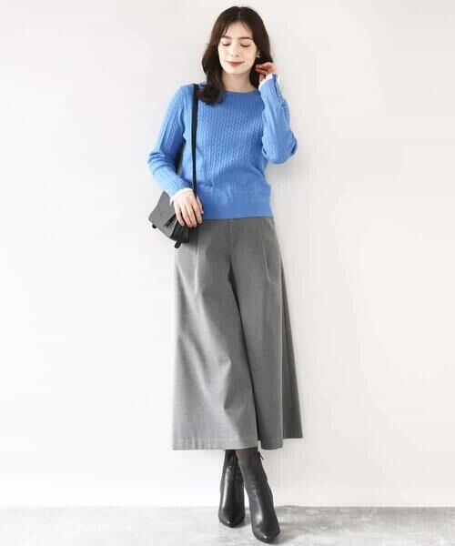 OFUON / オフオン ニット・セーター | ミニケーブル柄ニット/洗える/WEB限定サイズあり | 詳細10