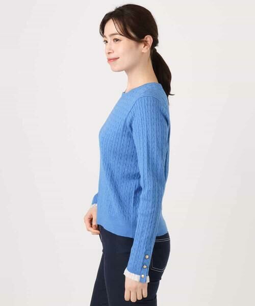OFUON / オフオン ニット・セーター | ミニケーブル柄ニット/洗える/WEB限定サイズあり | 詳細14