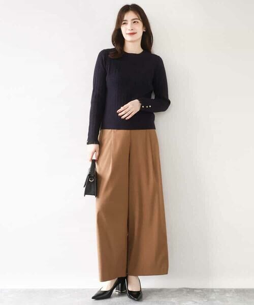 OFUON / オフオン ニット・セーター | ミニケーブル柄ニット/洗える/WEB限定サイズあり | 詳細7