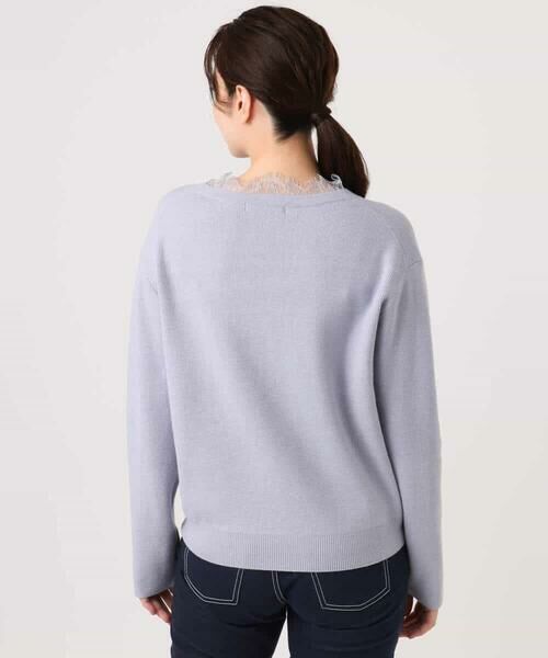 OFUON / オフオン ニット・セーター | Vネックレース片畦編みニット/洗える/WEB限定サイズあり | 詳細19