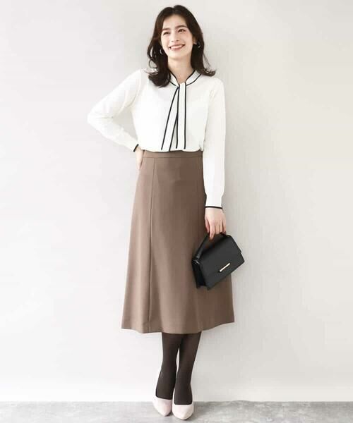 OFUON / オフオン ニット・セーター | 配色ラインボウタイニット/洗える/WEB限定サイズあり | 詳細10