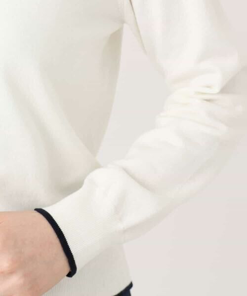 OFUON / オフオン ニット・セーター | 配色ラインボウタイニット/洗える/WEB限定サイズあり | 詳細18