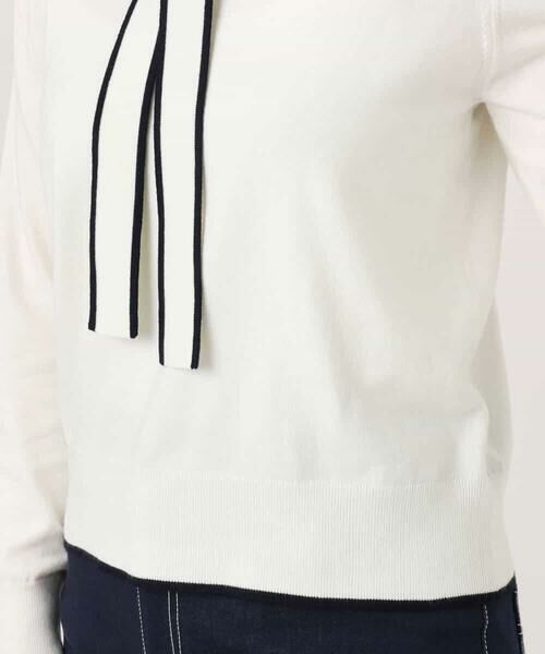 OFUON / オフオン ニット・セーター | 配色ラインボウタイニット/洗える/WEB限定サイズあり | 詳細19