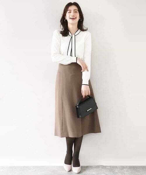 OFUON / オフオン ニット・セーター | 配色ラインボウタイニット/洗える/WEB限定サイズあり | 詳細9