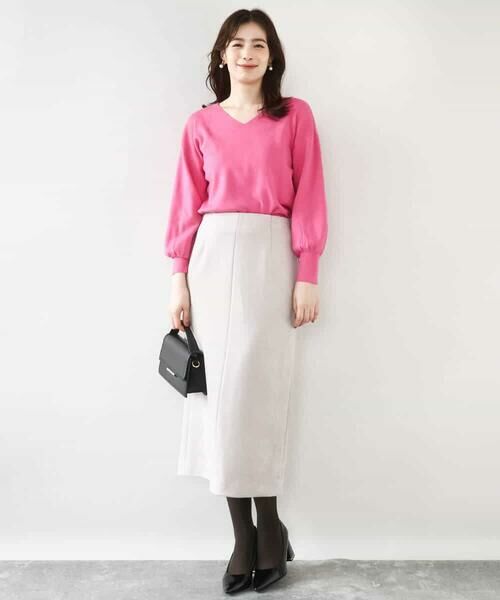 OFUON / オフオン ロング・マキシ丈スカート | スウェードライクナロースカート/洗える | 詳細13