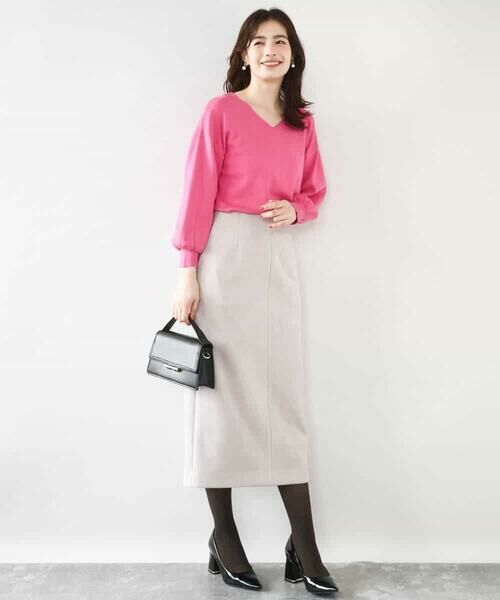 OFUON / オフオン ロング・マキシ丈スカート | スウェードライクナロースカート/洗える | 詳細14