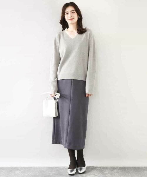 OFUON / オフオン ロング・マキシ丈スカート | スウェードライクナロースカート/洗える | 詳細4