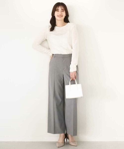 OFUON / オフオン カットソー | シャーリングデザインレースカットソー/洗える/WEB限定サイズあり | 詳細10