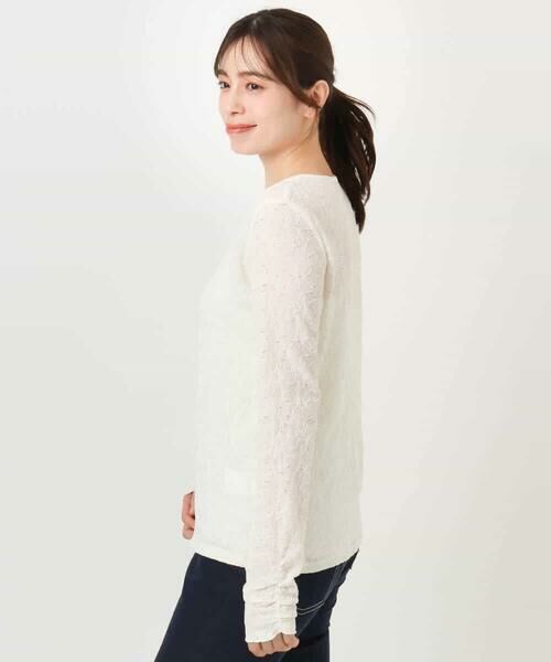 OFUON / オフオン カットソー | シャーリングデザインレースカットソー/洗える/WEB限定サイズあり | 詳細17