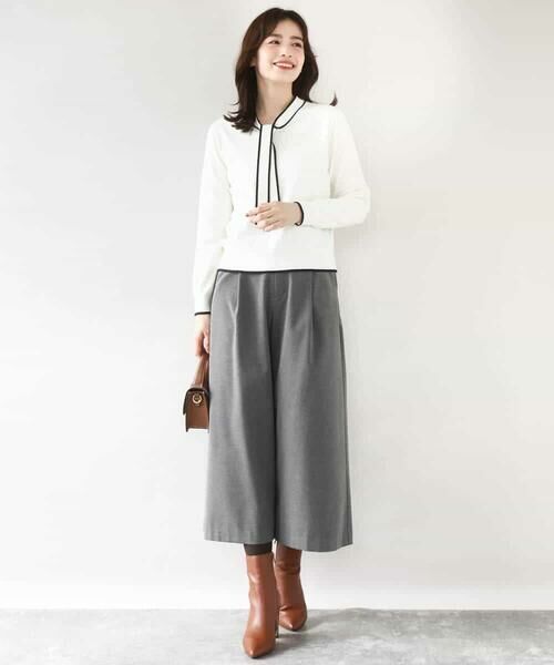 OFUON / オフオン その他パンツ | TRソフトストレッチ裏起毛ガウチョパンツ/洗える | 詳細29