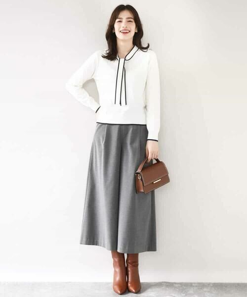 OFUON / オフオン その他パンツ | TRソフトストレッチ裏起毛ガウチョパンツ/洗える | 詳細30