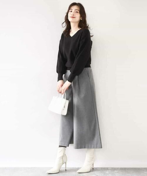 OFUON / オフオン その他パンツ | TRソフトストレッチ裏起毛ガウチョパンツ/洗える | 詳細8