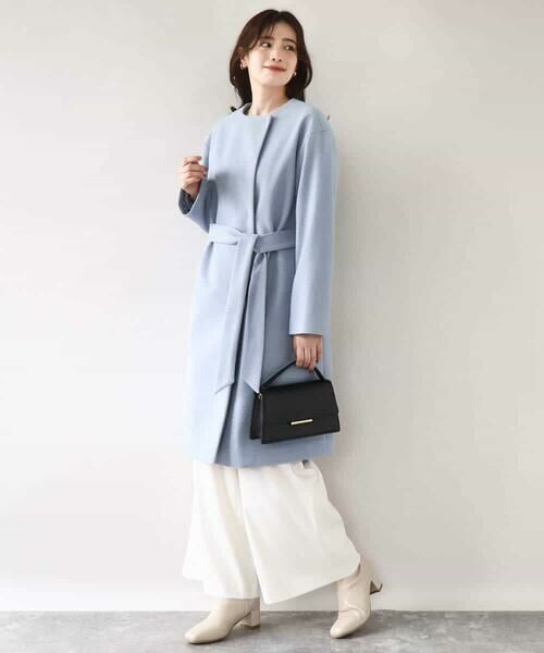 OFUON / オフオン その他アウター | ウール混ノーカラーコート/WEB限定サイズあり | 詳細10