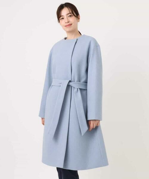 OFUON / オフオン その他アウター | ウール混ノーカラーコート/WEB限定サイズあり | 詳細11