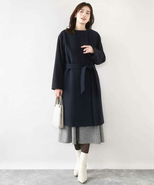 OFUON / オフオン その他アウター | ウール混ノーカラーコート/WEB限定サイズあり | 詳細2