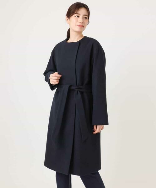 OFUON / オフオン その他アウター | ウール混ノーカラーコート/WEB限定サイズあり | 詳細22