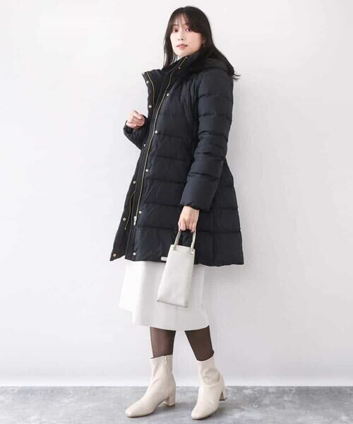 OFUON / オフオン ダウンジャケット・ベスト | ベルト付きスムースタフタロングダウン/WEB限定サイズあり | 詳細11