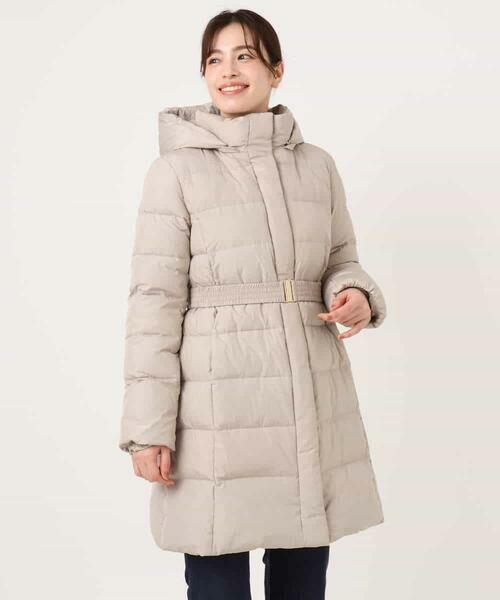 OFUON / オフオン ダウンジャケット・ベスト | ベルト付きスムースタフタロングダウン/WEB限定サイズあり | 詳細12