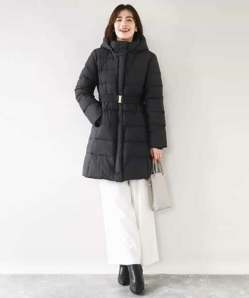 OFUON / オフオン ダウンジャケット・ベスト | ベルト付きスムースタフタロングダウン/WEB限定サイズあり | 詳細3