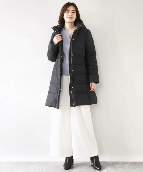 OFUON / オフオン ダウンジャケット・ベスト | ベルト付きスムースタフタロングダウン/WEB限定サイズあり | 詳細4