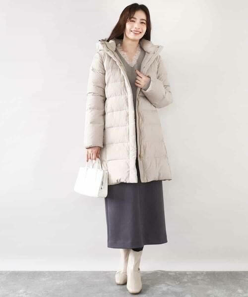 OFUON / オフオン ダウンジャケット・ベスト | ベルト付きスムースタフタロングダウン/WEB限定サイズあり | 詳細7