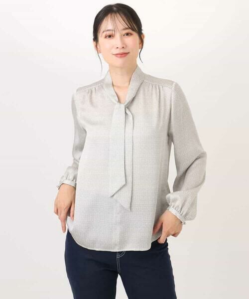 OFUON / オフオン シャツ・ブラウス | 幾何柄ボウタイブラウス/洗える/WEB限定サイズあり | 詳細18