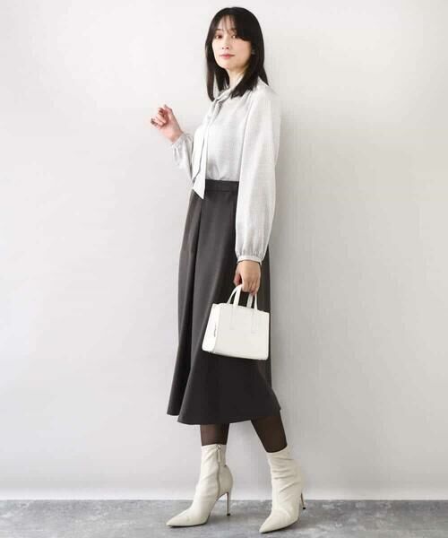 OFUON / オフオン シャツ・ブラウス | 幾何柄ボウタイブラウス/洗える/WEB限定サイズあり | 詳細24