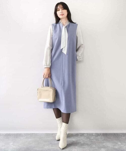 OFUON / オフオン シャツ・ブラウス | 幾何柄ボウタイブラウス/洗える/WEB限定サイズあり | 詳細27