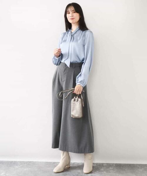 OFUON / オフオン シャツ・ブラウス | 幾何柄ボウタイブラウス/洗える/WEB限定サイズあり | 詳細7