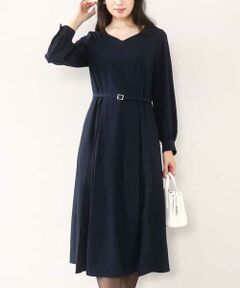 OFUON / オフオン ロング・マキシ丈ワンピース | シフォンプリーツデザインワンピース/洗える/WEB限定サイズあり