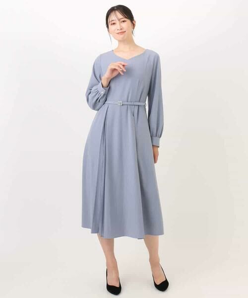 OFUON / オフオン ロング・マキシ丈ワンピース | シフォンプリーツデザインワンピース/洗える/WEB限定サイズあり | 詳細15