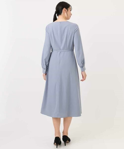 OFUON / オフオン ロング・マキシ丈ワンピース | シフォンプリーツデザインワンピース/洗える/WEB限定サイズあり | 詳細17