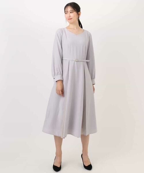 OFUON / オフオン ロング・マキシ丈ワンピース | シフォンプリーツデザインワンピース/洗える/WEB限定サイズあり | 詳細25