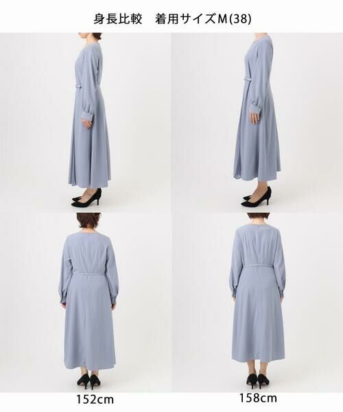 OFUON / オフオン ロング・マキシ丈ワンピース | シフォンプリーツデザインワンピース/洗える/WEB限定サイズあり | 詳細30