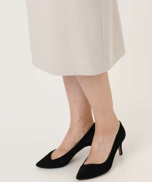 OFUON / オフオン ロング・マキシ丈ワンピース | サイドパール調釦デザインVネックジャンパースカート/洗える/WEB限定サイズあり | 詳細21