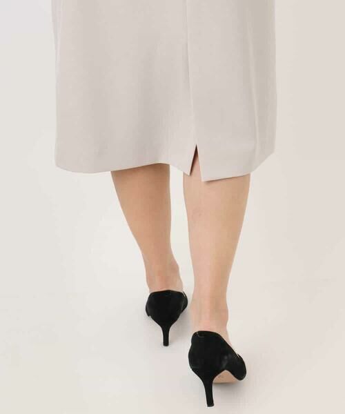 OFUON / オフオン ロング・マキシ丈ワンピース | サイドパール調釦デザインVネックジャンパースカート/洗える/WEB限定サイズあり | 詳細22