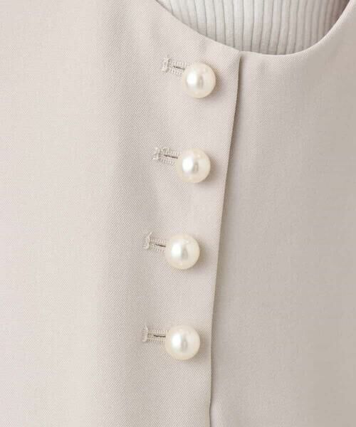 OFUON / オフオン ロング・マキシ丈ワンピース | サイドパール調釦デザインVネックジャンパースカート/洗える/WEB限定サイズあり | 詳細23