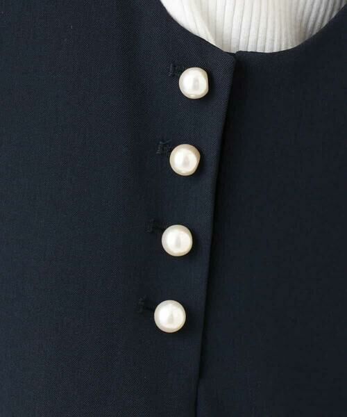 OFUON / オフオン ロング・マキシ丈ワンピース | サイドパール調釦デザインVネックジャンパースカート/洗える/WEB限定サイズあり | 詳細26