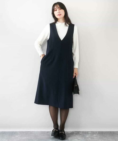 OFUON / オフオン ニット・セーター | パール調ビーズ衿付きハイゲージニット/洗える | 詳細10