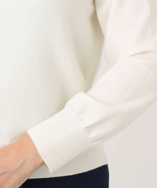 OFUON / オフオン ニット・セーター | パール調ビーズ衿付きハイゲージニット/洗える | 詳細21