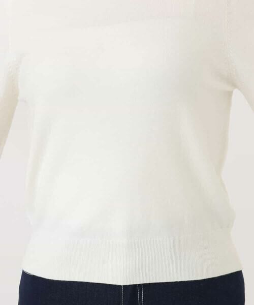 OFUON / オフオン ニット・セーター | パール調ビーズ衿付きハイゲージニット/洗える | 詳細22