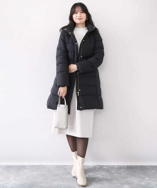 OFUON / オフオン ニット・セーター | シアー切替えモックネックリブニット/洗える/WEB限定サイズあり | 詳細19