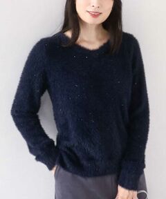 OFUON / オフオン ニット・セーター | ミニスパンコールシャギーニット/洗える/WEB限定サイズあり