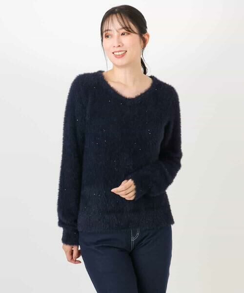 OFUON / オフオン ニット・セーター | ミニスパンコールシャギーニット/洗える/WEB限定サイズあり | 詳細10