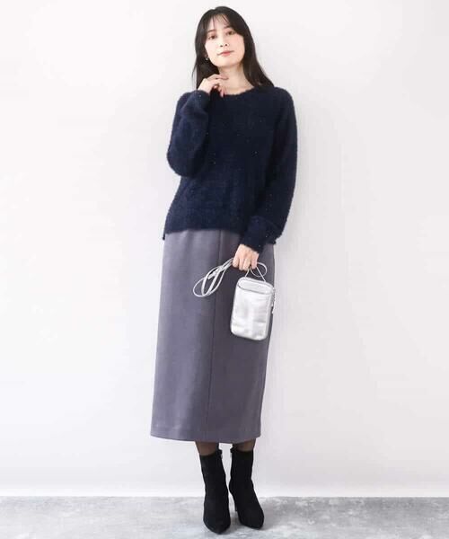 OFUON / オフオン ニット・セーター | ミニスパンコールシャギーニット/洗える/WEB限定サイズあり | 詳細7