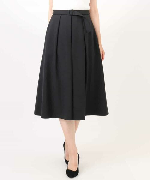 OFUON / オフオン ロング・マキシ丈スカート | タックフレアースカート/洗える | 詳細18